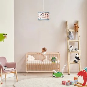 Lustră pe cablu E27/40W/230V albastră Rabalux