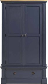 Dulap lemn masiv natur London 2 Usi Albastru/, 120 × 58 × 200 cm