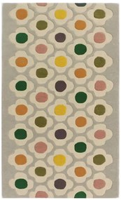 Covor Flower Bedora, 160x230 cm, 100% lana, multicolor, finisat manual