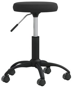 vidaXL Scaun de bucătărie, negru, catifea