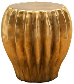 Masuta laterala, din rasina, cu aspect vintage, gold Cactus