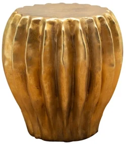 Masuta laterala, din rasina, cu aspect vintage, gold Cactus