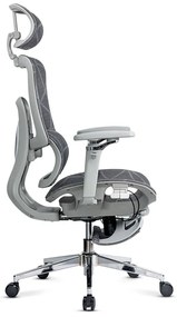 Scaun ergonomic pentru birou gri cu mesh și brațe reglabile 4D  SYYT 9520