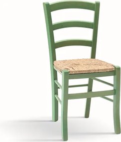 Scaun Verona, lemn fag, sezut impletitura paie - VERDE ANILINA