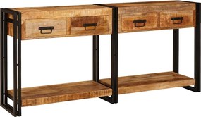 vidaXL Mese consolă 2 pcs Maro 161 x 33 x 75 cm Lemn de mango solid