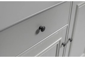 Comodă pentru copii gri deschis joasă din lemn de pin 98x93 cm Lily – WOOOD