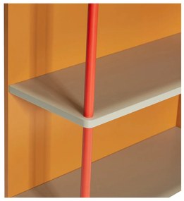 Bibliotecă de perete portocalie din lemn masiv de frasin 60x109 cm Apollo – Hübsch