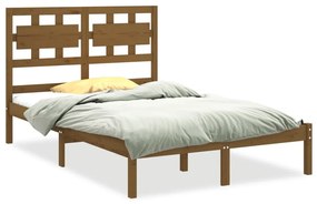 3105663 vidaXL Cadru de pat, maro miere, 120x200 cm, lemn masiv