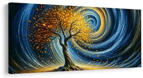 Tablou vârtej magic cu frunze aurii