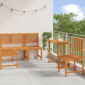 vidaXL Set de Bănci pentru Grădină 4 pcs Maro lemn masiv de acacia