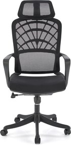Scaun birou VESUVIO, negru, stofa/panza/polipropilena, 59x59x115/121 c