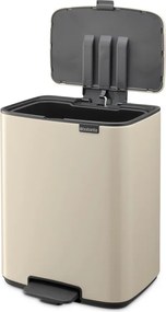 Coș de gunoi bej cu pedală din oțel 12 l Bo – Brabantia