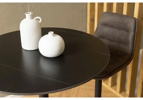 Masa inalta bar, blat ceramic, negru Malta
