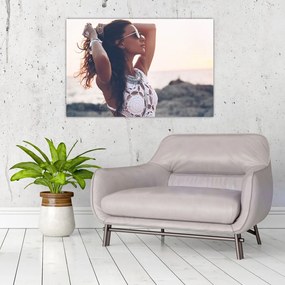 Tablou - Femeia pe plajă (90x60 cm)