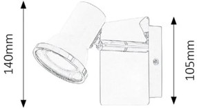 Rabalux 5497 - LED Aplică perete baie STEVE 1xGU10/4,5W/230V