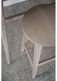 Scaun de bar în culoare naturală din lemn de stejar (înălțime șezut 65 cm) Austin – Rowico