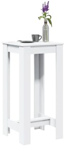 vidaXL Masă bar, alb, 51x50x103,5 cm, lemn prelucrat