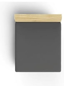 Cearceaf gri antracit din bumbac cu elastic 140x200 cm – Mijolnir
