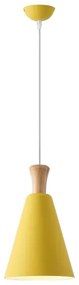 Lustră pe cablu 1xE27/15W/230V galben pr. 20 cm