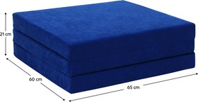 Saltea pliabilă, spumă, 65x180, albastru, LEVI 65