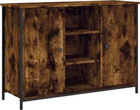 vidaXL Servantă, stejar fumuriu, 100x35x70 cm, lemn prelucrat
