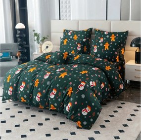 Lenjerie de pat din policoton OM DE ZAPADA SI TURTA DULCE POLY verde Dimensiune lenjerie de pat: 70 x 90 cm | 140 x 200 cm