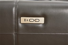 Coltar dumonde cu 2 reclinere electrice, tetiere reglabile, incarcare wireless, suport pahare Valen 334x83cm