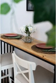 Masa bucatarie ,tip bar, lemn.seria wood A-620,pin natur-negru,140x40x103cm, 30141