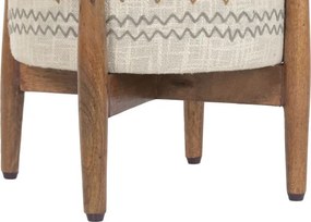 Taburet din lemn de mango cu broderie manuala " Brodery "