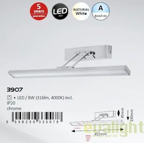 Aplica de perete reglabila LED pentru tablou, oglinda, L-45,5cm, Picture slim 3907 RX