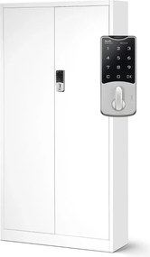 Dulap Daniel alb cu încuietoare electronică