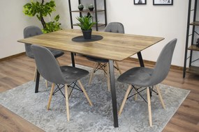 Reducere Scaun de masa din catifea gri DUMO calitate II.