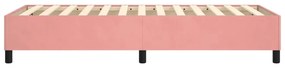 Cadru de pat box spring, roz, 80x200 cm, catifea Roz, 35 cm, 80 x 200 cm