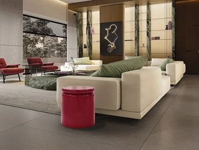 Masuta laterala rotunda din MDF Nola rosu