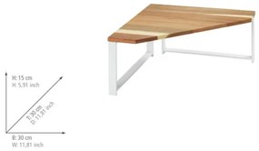 WENKO Poliță LOUISA 30 x 30 cm, alb/maro - 53026100