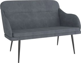 vidaXL Bancă, gri închis, 110x76x80 cm, catifea