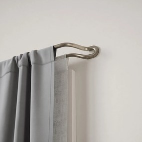 Galerie de perdea 107 - 305 cm extensibilă/dublă din oțel inoxidabil Midnight – Umbra