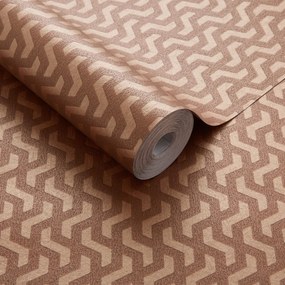 Tapet Rattan, Burnt Orange Luxury Geometric, 1838 Wallcoverings, 5.3mp / rola