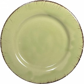 Farfurie Desert Glaze Verde-Lemon 20cm (glazurat manual)