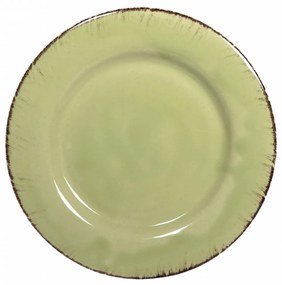Farfurie Desert Glaze Verde-Lemon 20cm (glazurat manual)