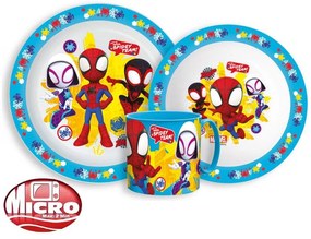 Omul Păianjen Spidey set de masă, set micro plastic cu cană 265 ml
