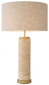 Veioza, Lampa de masa design LUX Lxry, travertin