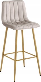 Scaun de bar POZZA VELVET, bej