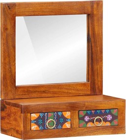 vidaXL Dulap de perete Maro 40 x 20 x 50 cm Lemn Solid de Acacia