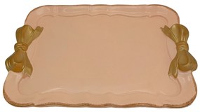 Platou servire Elizabeth 21cm, Roz, Ceramica
