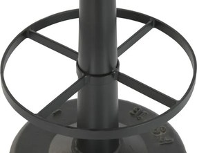 Scaun rotativ de bar din piele naturala si metal, stil industrial, "Rotor"