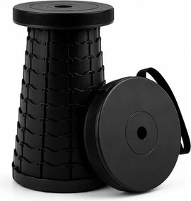 Scaun de camping CAMPIO telescopic 45 cm, negru