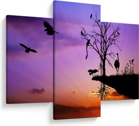 Tablou - Siluetele animalelor (90x60 cm)