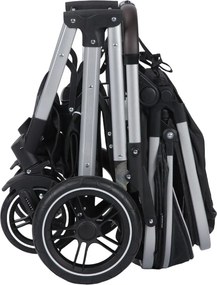 Carucior nou nascuti 2 in 1 NOVOKIDS™ H3100 series, Cu geanta bebe, Cadru Aluminiu, Amortizoare, Roti din cauciuc plin AVE, Landou, Spatar reglabil 3