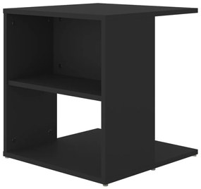 Masa laterala, negru, 45x45x48 cm, PAL 1, Negru